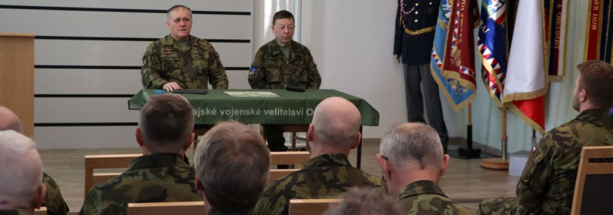 Velitel Velitelství teritoriálních sil Armády České republiky navštívil Krajské vojenské velitelství Ostrava