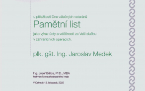 Ocenění válečných veteránů hejtmanem Moravskoslezského kraje