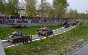Rekonstrukce bitvy v centru Ostravy