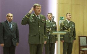 Zahájení slavnostního aktu náčelníkem Generálního štábu AČR generálporučíkem Josefem Bečvářem